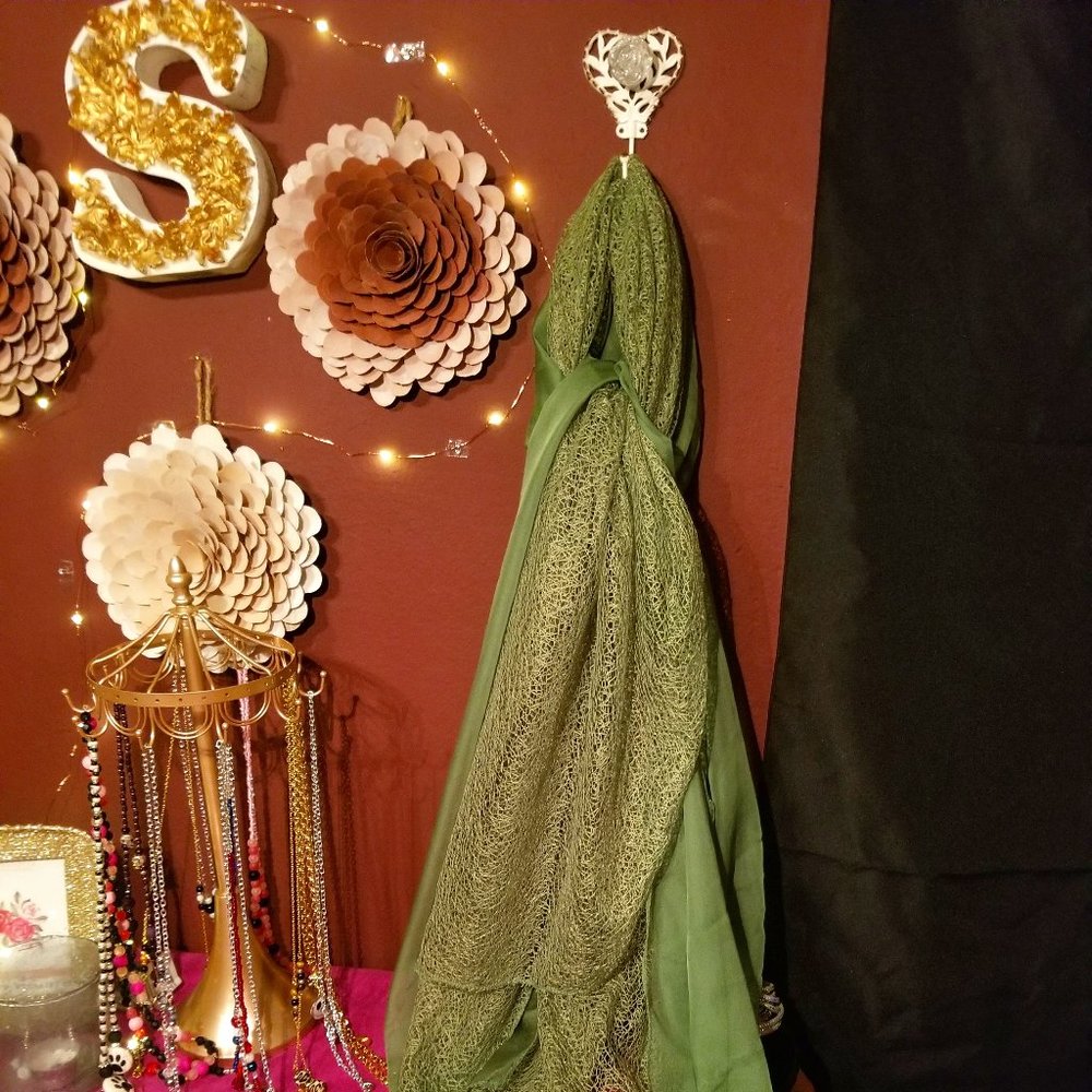 Long Green scarf / wrap